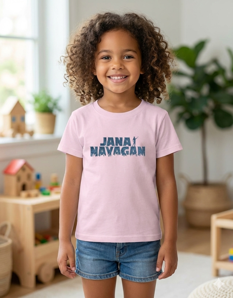 A girl kid wearing pink collar T-shirt